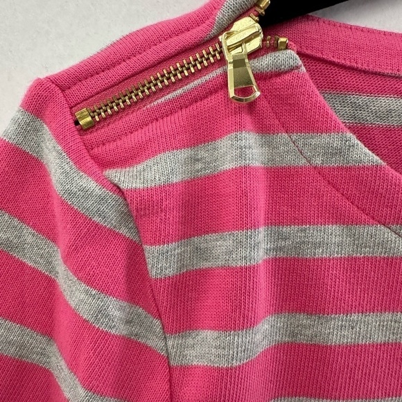 2 for $26 Talbots Pink Gray Stripe Scoop Neck Tee Large Petite - Picture 4 of 6